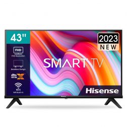 Hisense TV 43 inch, 2K/USB1, USB2/60 Hz/Anyview (Screen Sharing)/eARC - 43A4K