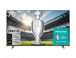 Hisense Smart TV 75 Inch 4K, UHD, WCG, HDR10+, Smooth, Game mode - 75A6K