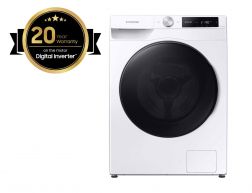 Samsung Washer/Dryer Front Load 8.0 kg, White - WD80T634DBE