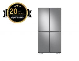 Samsung Refrigerator Side by Side 4Door , 20.9 Cu.ft, Stainless Steel - RF59A70T1SR