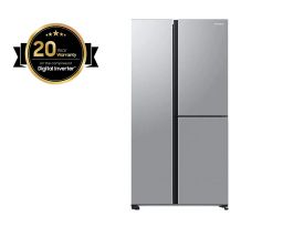 Samsung Refrigerator SBS , 21 Cu.ft, 595Ltr,IceMaker,Beverage Center, Steel - RH69B8031SL