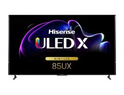 Hisense Smart TV 85 Inch ,Miniled/QLED/144Hz/local dimming /Peaking 2500 nits/Airplay2/Voice command/VRR /FreeSync Premium - 85UX